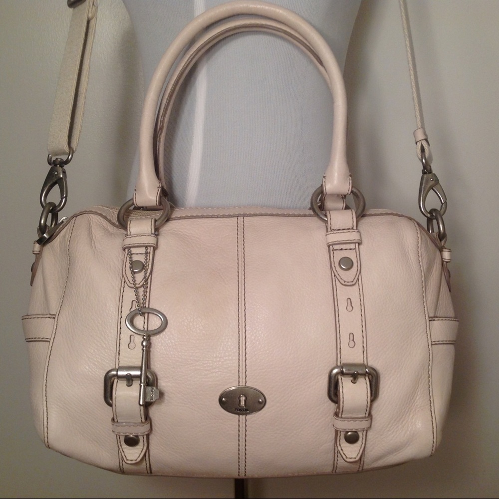 Fossil MADDOX Bone White Satchel/CrossBody